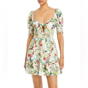 alice + olivia | tiered mini dress | eyelet floral
